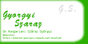 gyorgyi szaraz business card