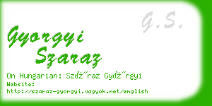 gyorgyi szaraz business card